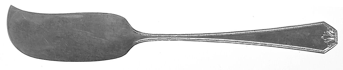 Madam Morris (Sterling, 1909-1910) Large Flat Handle Butter Spreader by Whiting Manf Co-1