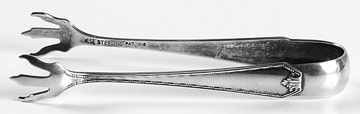 Madam Morris (Sterling, 1909-1910) Small Sugar Tongs by Whiting Manf Co-1