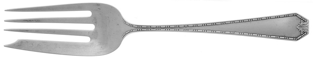 Madam Morris (Sterling, 1909-1910) Small Solid Cold Meat Serving Fork by Whiting Manf Co-1
