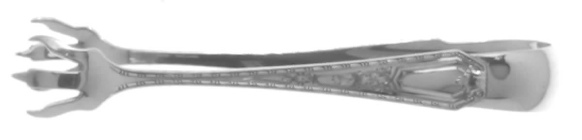 Madam Morris A-Engraved (Sterling, 1909) Small Sugar Tongs by Whiting Manf Co-1