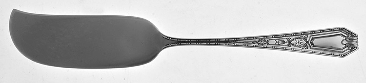 Madam Morris A-Engraved (Sterling, 1909) Small Flat Handled Butter Spreader by Whiting Manf Co-1