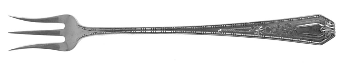 Madam Morris A-Engraved (Sterling, 1909) Oyster Fork by Whiting Manf Co-1