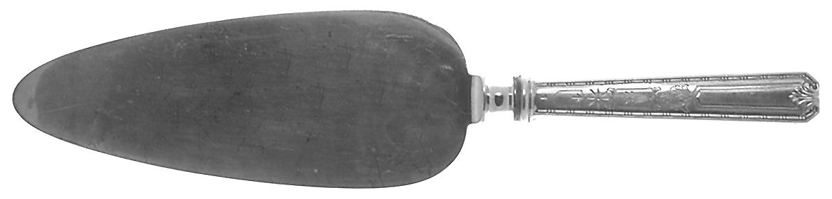 Madam Morris A-Engraved (Sterling, 1909) Pie Server with Silverplate Blade by Whiting Manf Co-1