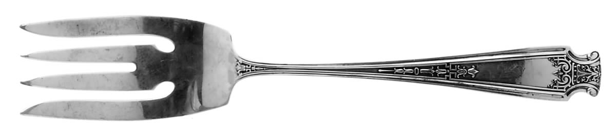 Mandarin (Sterling, 1917-1918) Small Individual Solid Fish/Salad Fork by Whiting Manf Co-1
