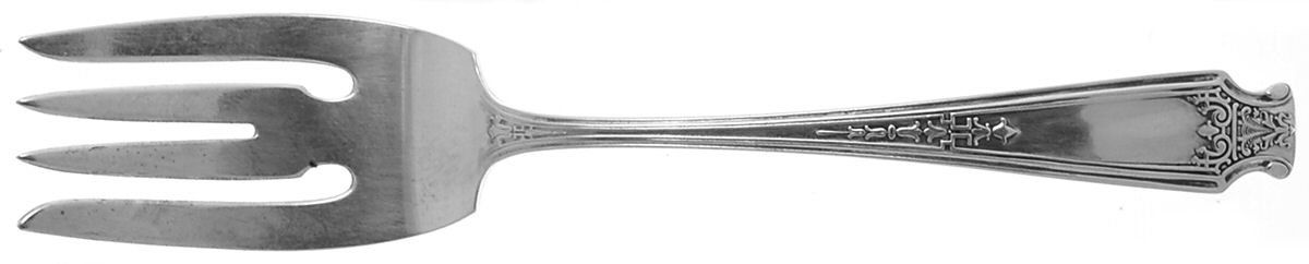 Mandarin (Sterling, 1917-1918) Medium Solid Cold Meat Serving Fork by Whiting Manf Co-1
