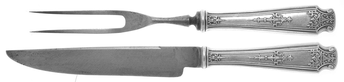 Mandarin (Sterling, 1917-1918) 2 Pc Individual Bird Carving Set w/Stainless Blade by Whiting Manf Co-1
