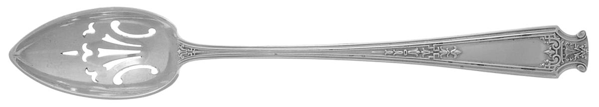 Mandarin (Sterling, 1917-1918) Pierced Bowl Short Handle Olive Spoon by Whiting Manf Co-1