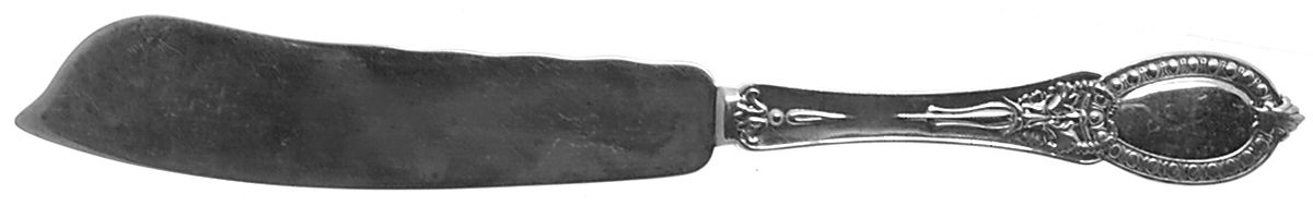 Mask (Sterling, 1889, No Monograms) Individual Solid Fish Knife by Whiting Manf Co-1