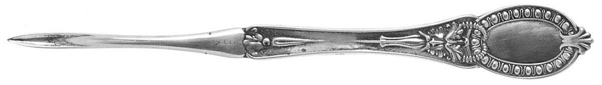 Mask (Sterling, 1889, No Monograms) Solid Nut Pick by Whiting Manf Co-1