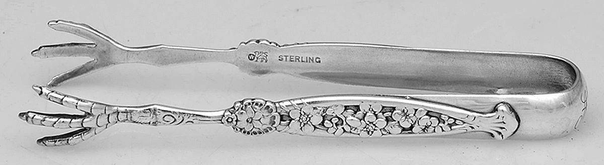 No 1 (Sterling, 1885) Small Sugar Tongs by Whiting Manf Co-1