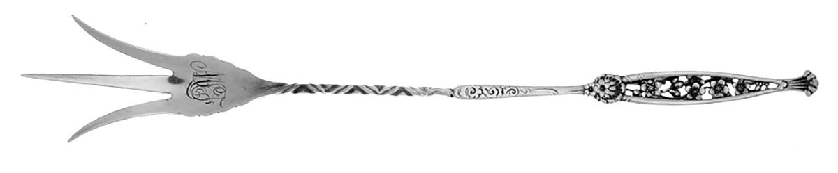 No 1 (Sterling, 1885) Large Lettuce Serving Fork by Whiting Manf Co-1