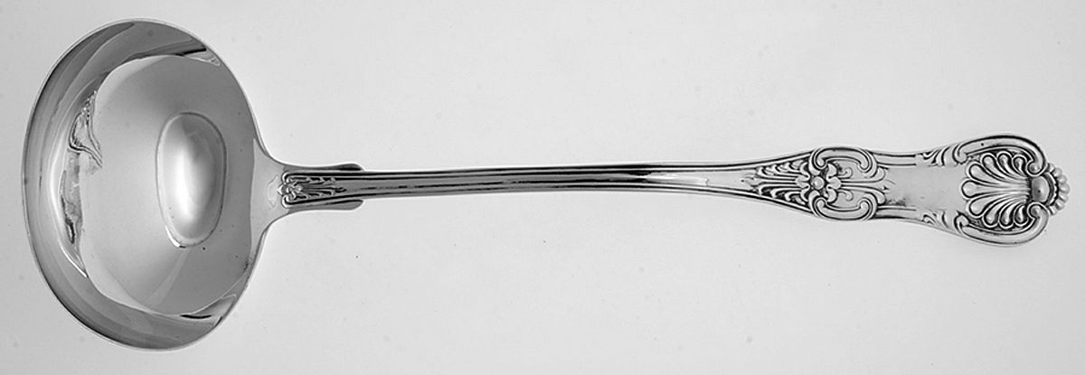 Old King (Sterling, 1890) Solid Soup Ladle by Whiting Manf Co-1