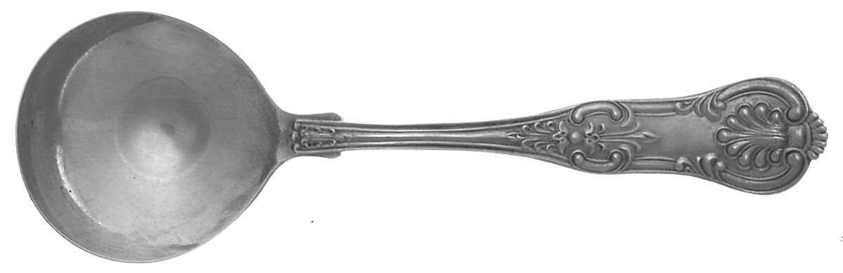 Old King (Sterling, 1890) Round Bowl Soup Spoon (Bouillon) by Whiting Manf Co-1