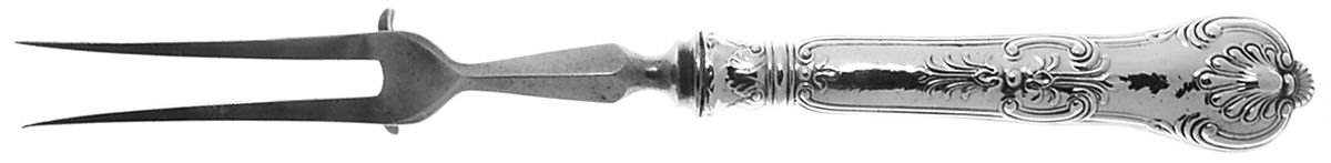Old King (Sterling, 1890) Large Stainless-Prong Roast Carving Fork by Whiting Manf Co-1