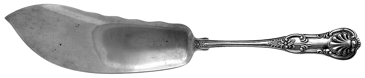 Old King (Sterling, 1890) Large Solid Fish Serving Knife by Whiting Manf Co-1