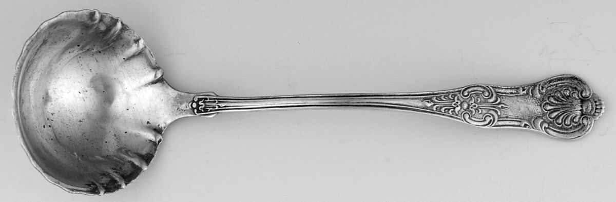 Old King (Sterling, 1890) Solid Piece Cream Ladle by Whiting Manf Co-1