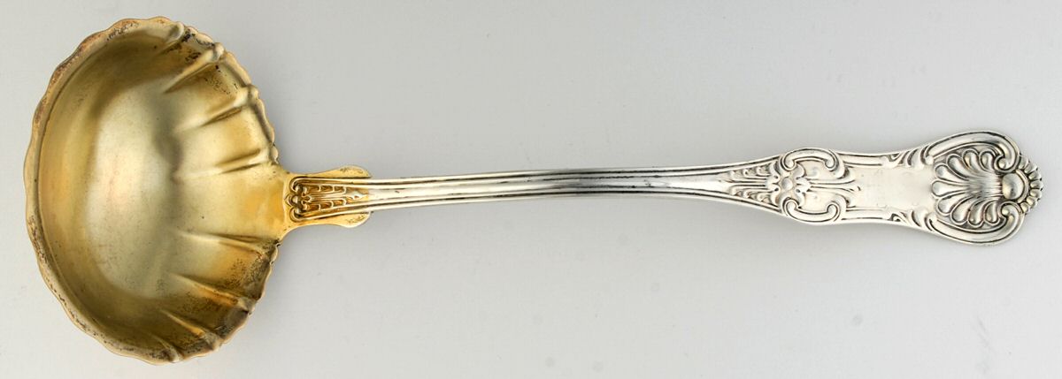 Old King (Sterling, 1890) Oyster Ladle Solid Piece by Whiting Manf Co-1