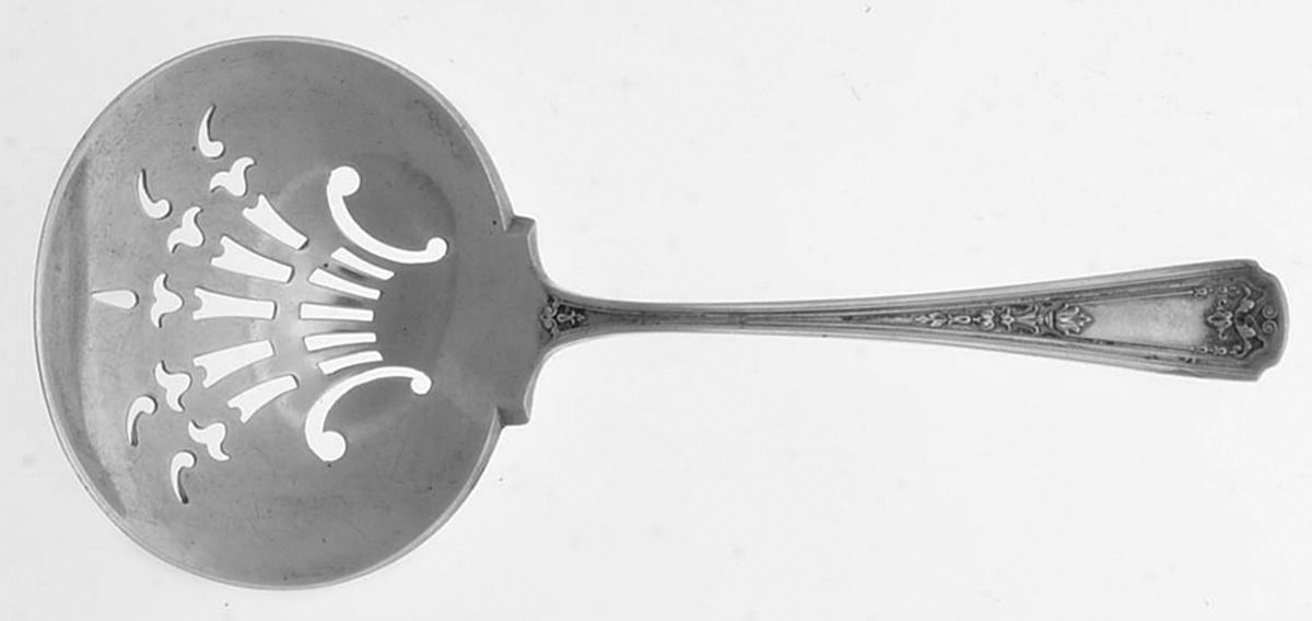 Oriana (Sterling, 1916) Solid Bon Bon Spoon with Pierced Bowl by Whiting Manf Co-1