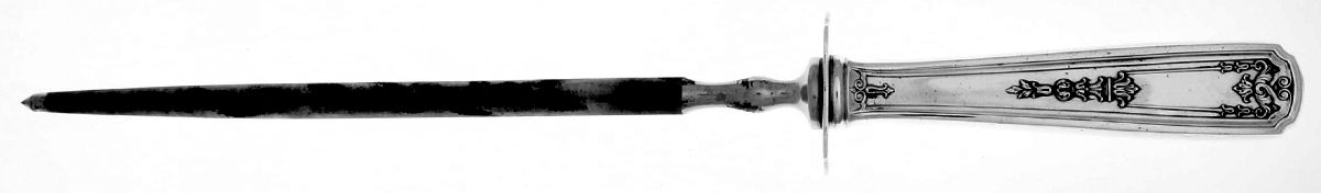 Oriana (Sterling, 1916) Large Roast Steel Rod Knife Sharpener by Whiting Manf Co-1