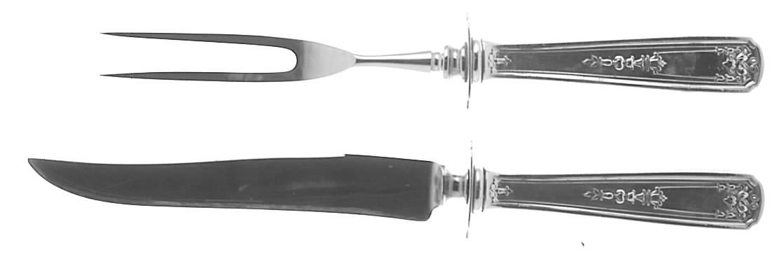 Oriana (Sterling, 1916) Small Stainless Blade 2-Piece Steak Carving Set by Whiting Manf Co-1