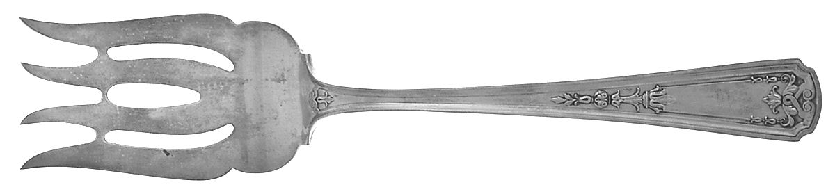 Oriana (Sterling, 1916) Medium Solid Cold Meat Serving Fork by Whiting Manf Co-1
