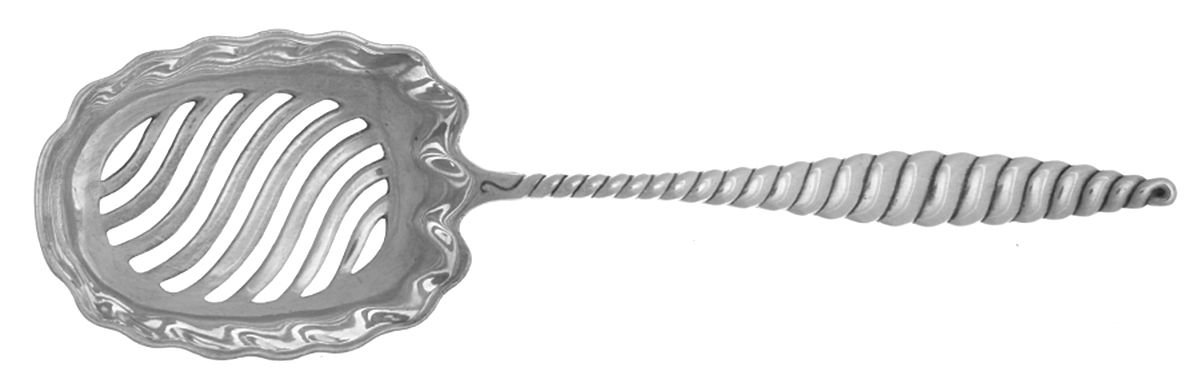 Oval Twist (Sterling, 1880) Ice Serving Spoon Large by Whiting Manf Co-1