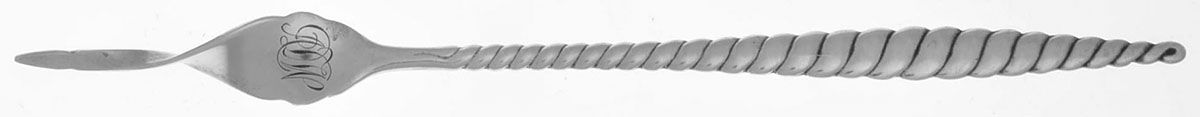 Oval Twist (Sterling, 1880) One Tine Butter Pick by Whiting Manf Co-1