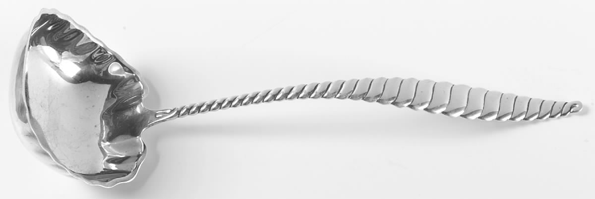 Oval Twist (Sterling, 1880) Oyster Ladle Solid Piece by Whiting Manf Co-1