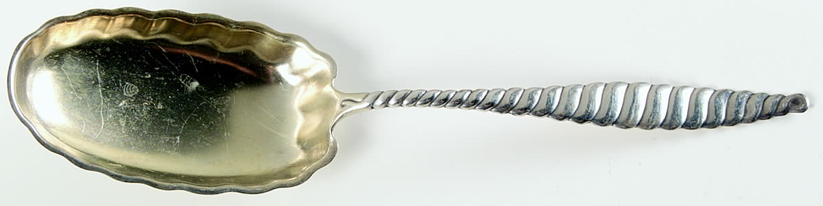 Oval Twist (Sterling, 1880) Solid Salad Serving Spoon by Whiting Manf Co-1