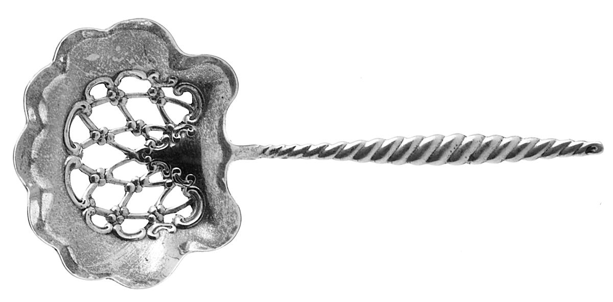 Oval Twist (Sterling, 1880) Solid Bon Bon Spoon with Pierced Bowl by Whiting Manf Co-1