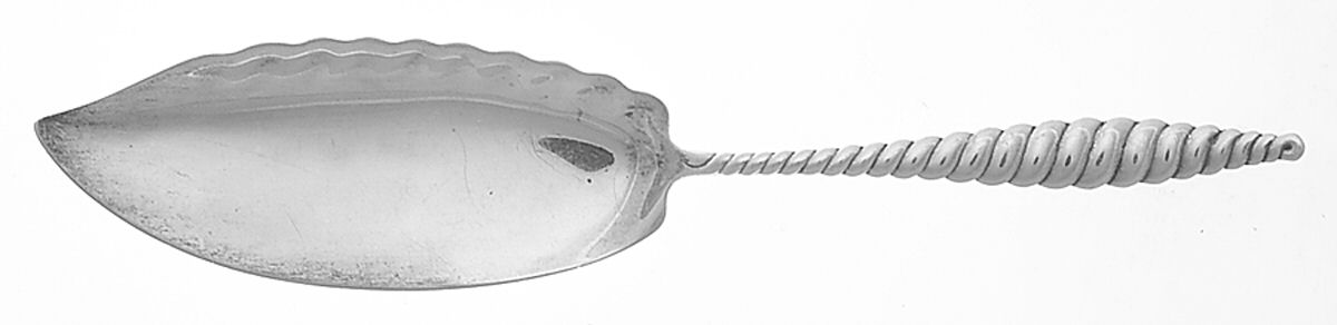 Oval Twist (Sterling, 1880) Small Solid Fish Serving Knife by Whiting Manf Co-1