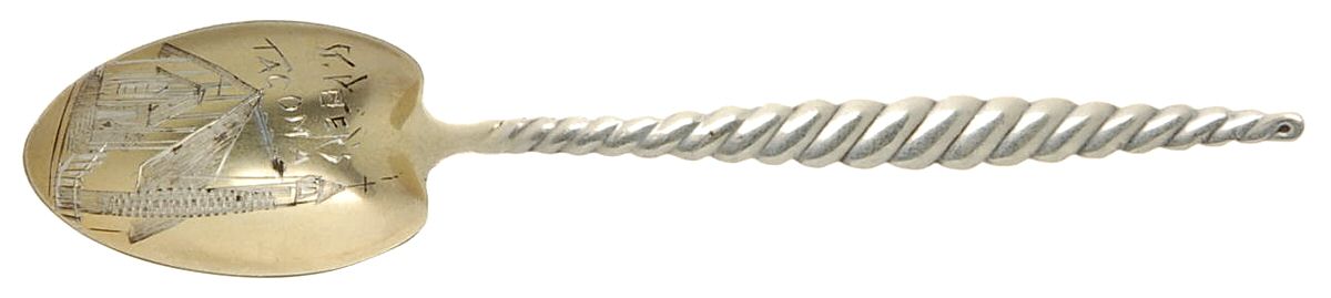 Oval Twist (Sterling, 1880) Souvenir Spoon (Demitasse) by Whiting Manf Co-1