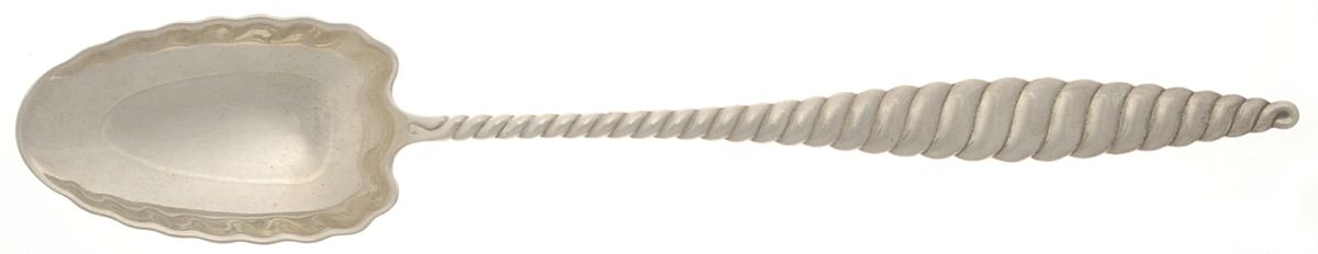 Oval Twist (Sterling, 1880) Gravy/Dressing Spoon with Button by Whiting Manf Co-1