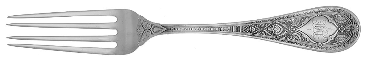 Persian (Sterling, 1880) Monogram Fork by Whiting Manf Co-1