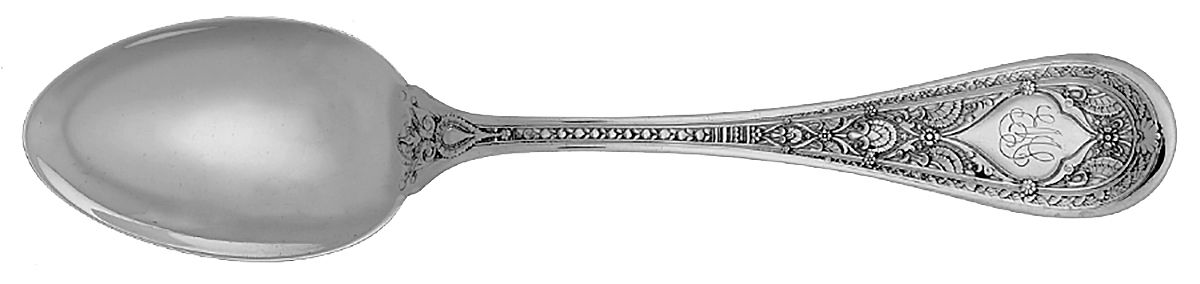 Persian (Sterling, 1880) Monogram Teaspoon by Whiting Manf Co-1