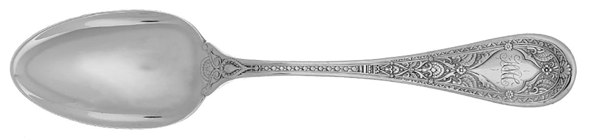 Persian (Sterling, 1880) Monogram Tablespoon (Serving Spoon) by Whiting Manf Co-1