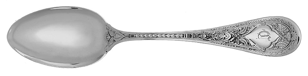 Persian (Sterling, 1880) Monogrammed Oval Dessert/Soup Spoon by Whiting Manf Co-1