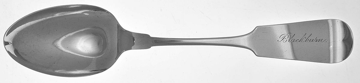Plain Tip (Sterling, 1870) Monogram Tablespoon (Serving Spoon) by Whiting Manf Co-1