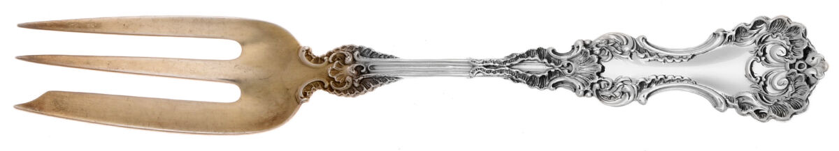 Pompadour (Sterling, 1895-1898) Pastry Fork by Whiting Manf Co-1