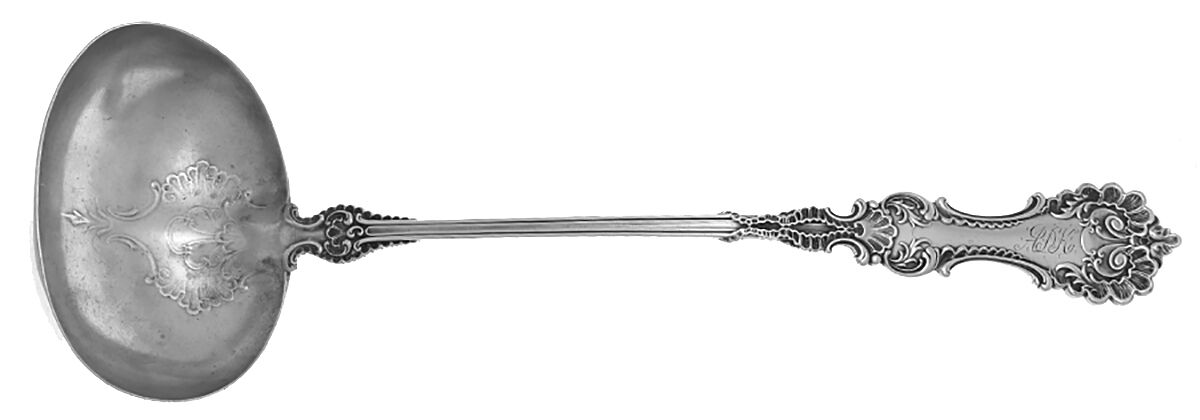Pompadour (Sterling, 1895-1898) Large Solid Soup Ladle by Whiting Manf Co-1