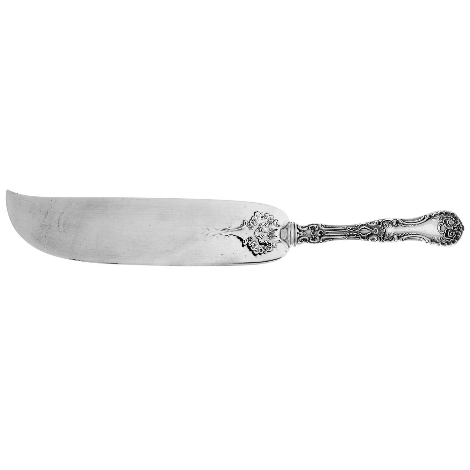 Pompadour (Sterling, 1895-1898) Large Hollow Handle Ice Cream Slicer Sterling Bld by Whiting Manf Co-1