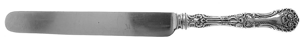Pompadour (Sterling, 1895-1898) Blunt Hollow Table Knife with Bolster by Whiting Manf Co-1