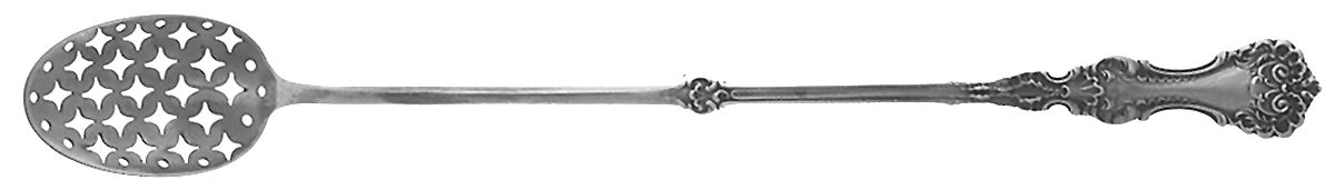 Pompadour (Sterling, 1895-1898) Pierced Bowl Long Handle Olive Spoon by Whiting Manf Co-1