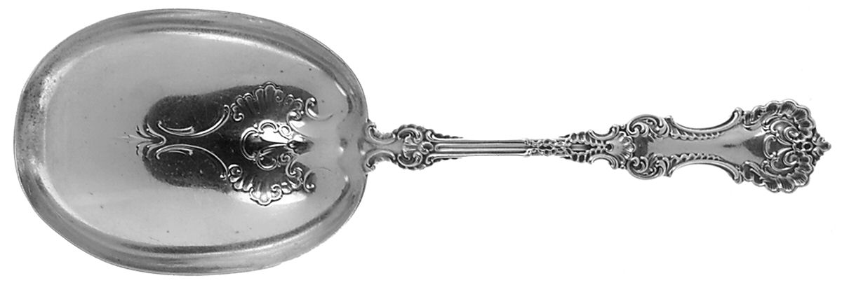 Pompadour (Sterling, 1895-1898) Large Solid Berry/Casserole Spoon by Whiting Manf Co-1