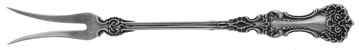 Pompadour (Sterling, 1895-1898) Two-Tine Butter Pick by Whiting Manf Co-1