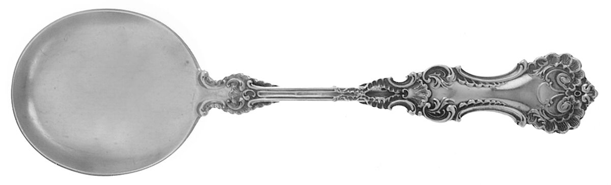 Pompadour (Sterling, 1895-1898) Round Bowl Soup Spoon (Gumbo) by Whiting Manf Co-1