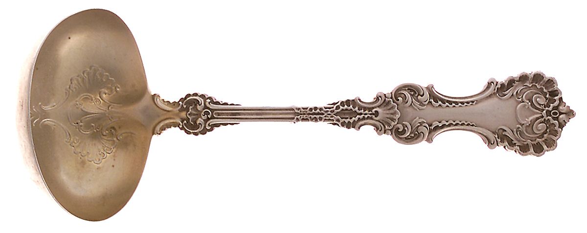 Pompadour (Sterling, 1895-1898) Solid Gravy Ladle by Whiting Manf Co-1