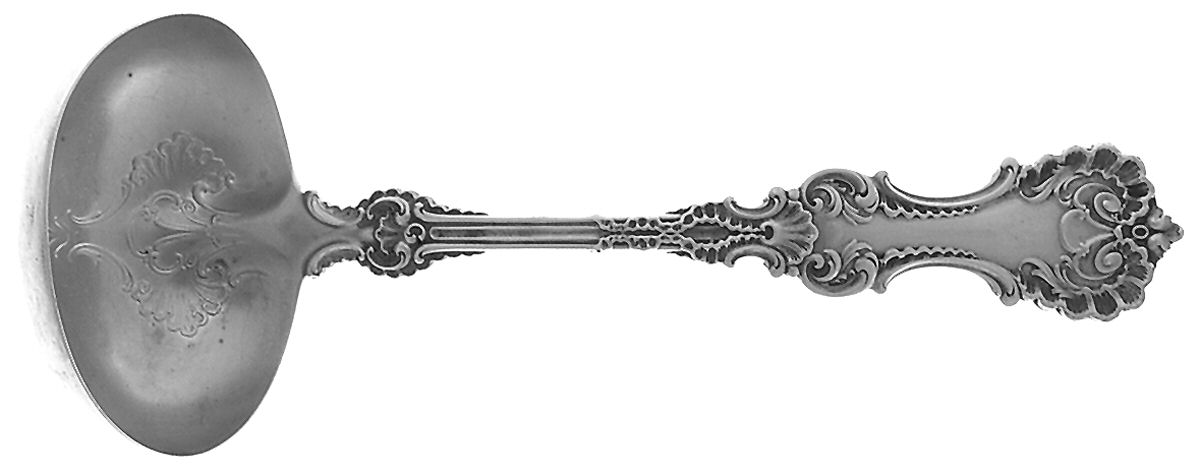 Pompadour (Sterling, 1895-1898) Solid Gravy Ladle by Whiting Manf Co-1