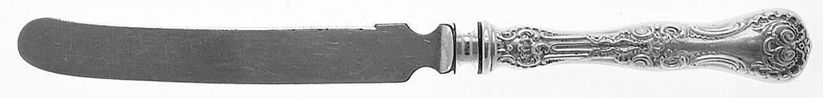 Pompadour (Sterling, 1895-1898) Orange Knife with Silverplate Blade by Whiting Manf Co-1
