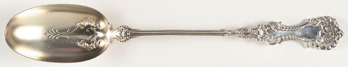 Pompadour (Sterling, 1895-1898) Oversize Solid Salad Serving Spoon by Whiting Manf Co-1
